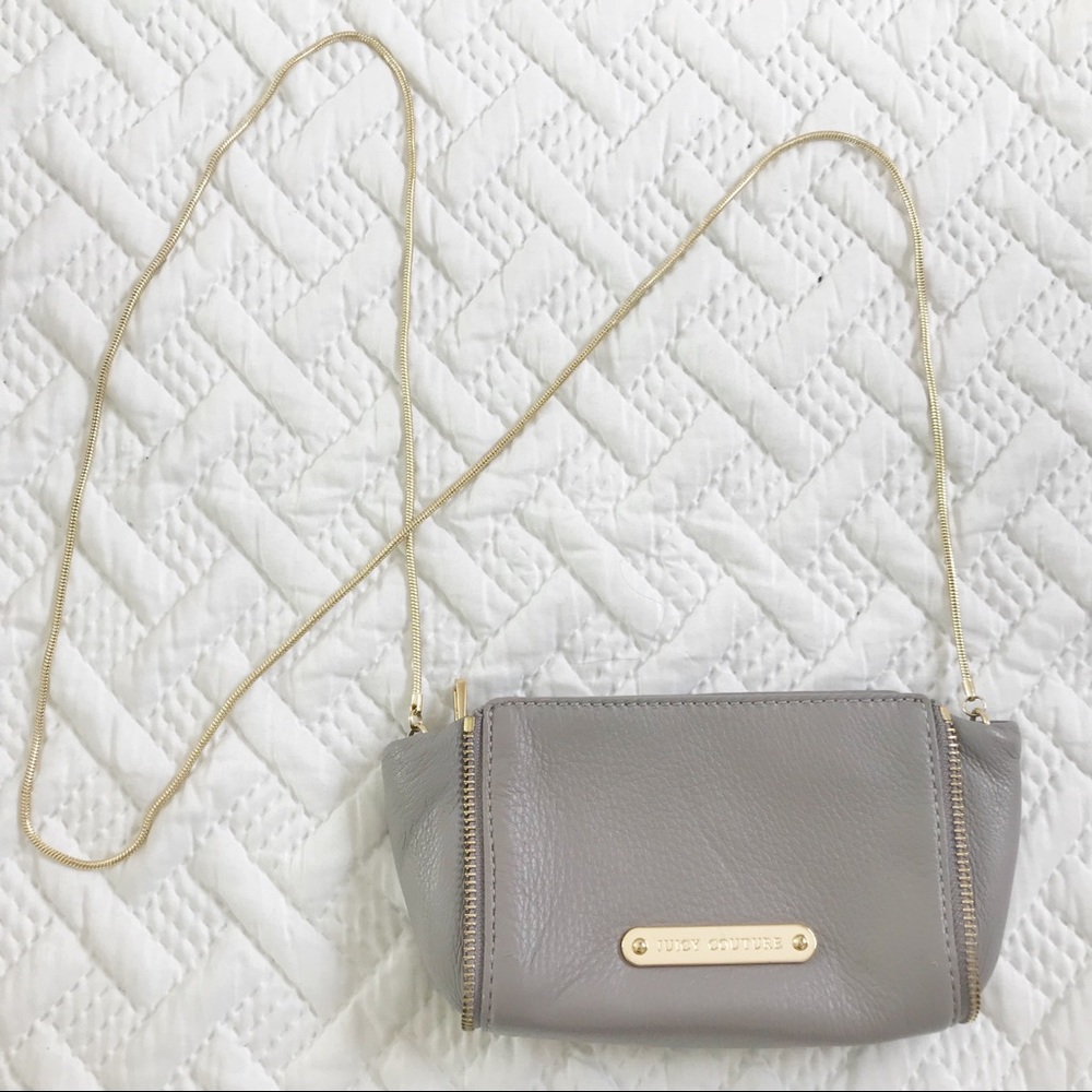 Juicy Couture Gray Crossbody Bag with Gold Chain